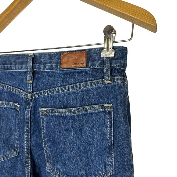 Lands'end Straight Leg Women's Jeans Denim Dark Indigo - Size 8 - Picture 3 of 8